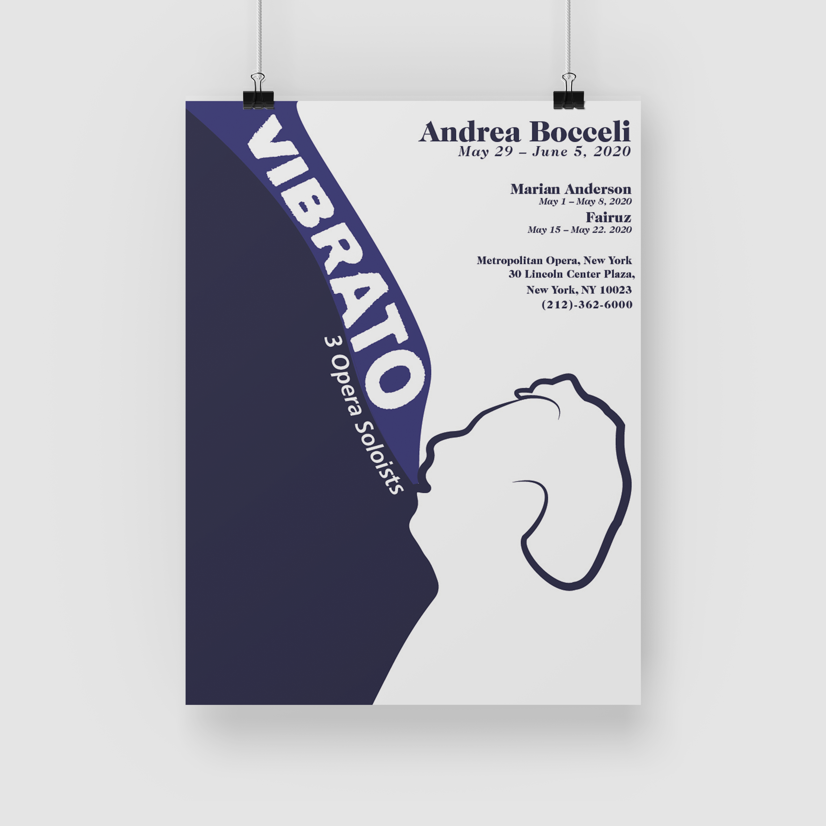 Vibrato: Andrea Bocceli Poster Mockup
